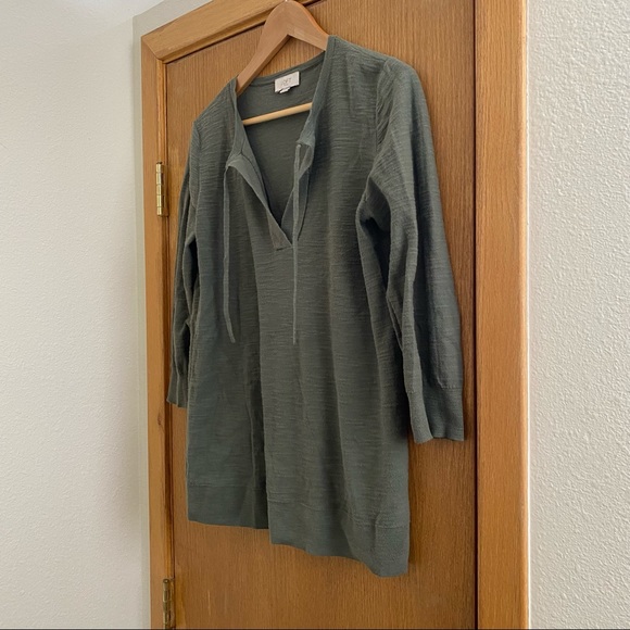 LOFT • Oversized Tie Neck Shirt Tunic - Size M - Picture 12 of 12